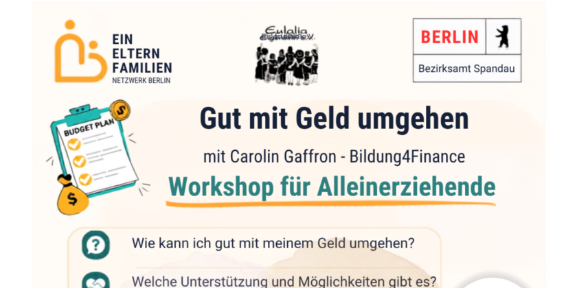 Workshop „Gut mit Geld umgehen“ für Alleinerziehende